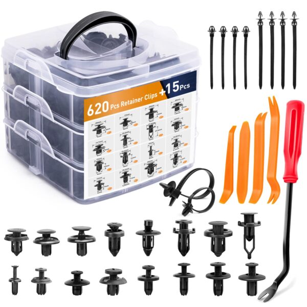 GOOACC 635Pcs Car Push Retainer Clips
